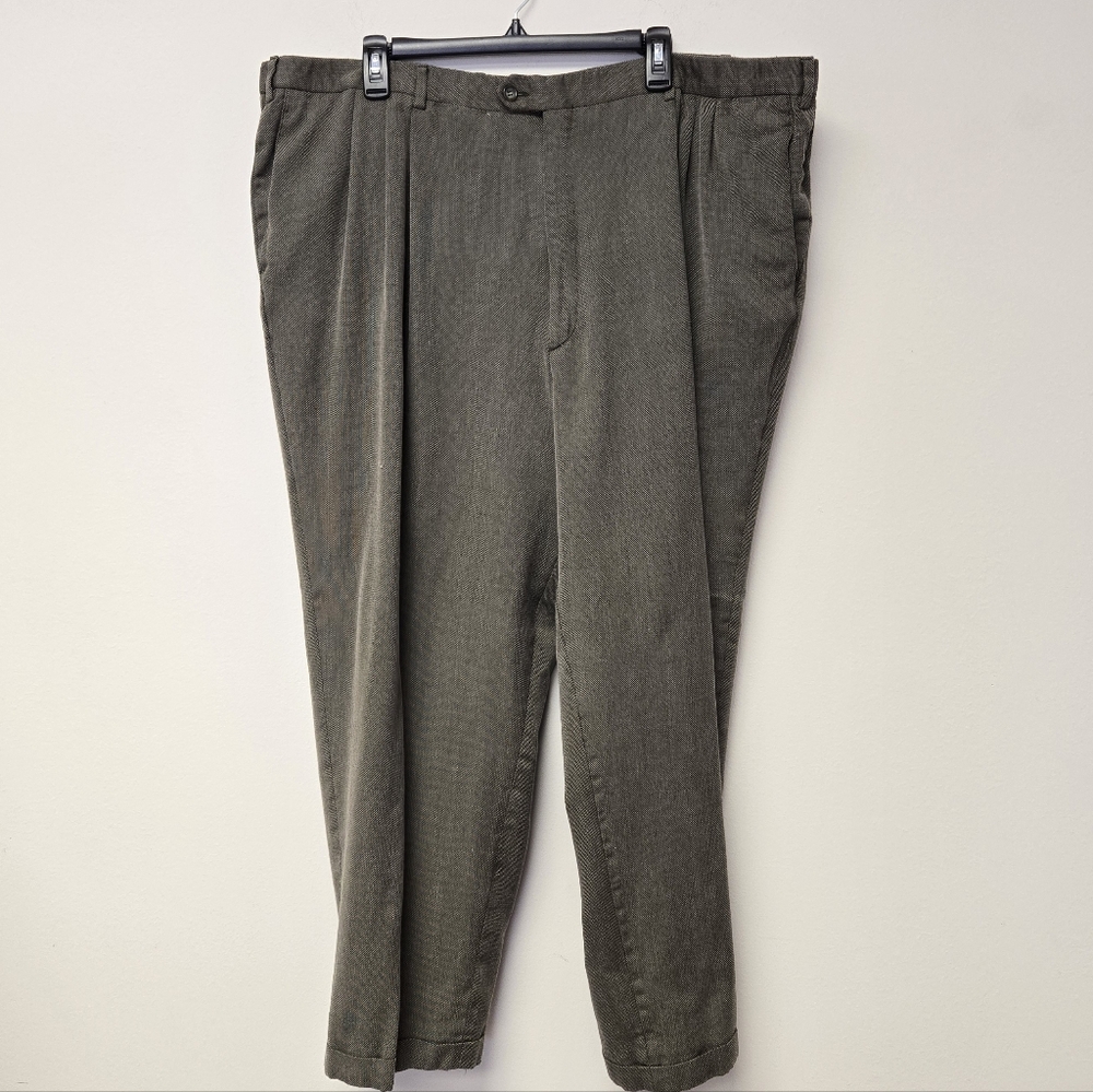 Principe Made In Italy Cuff Dress Pants Trousers Wool Blend 46